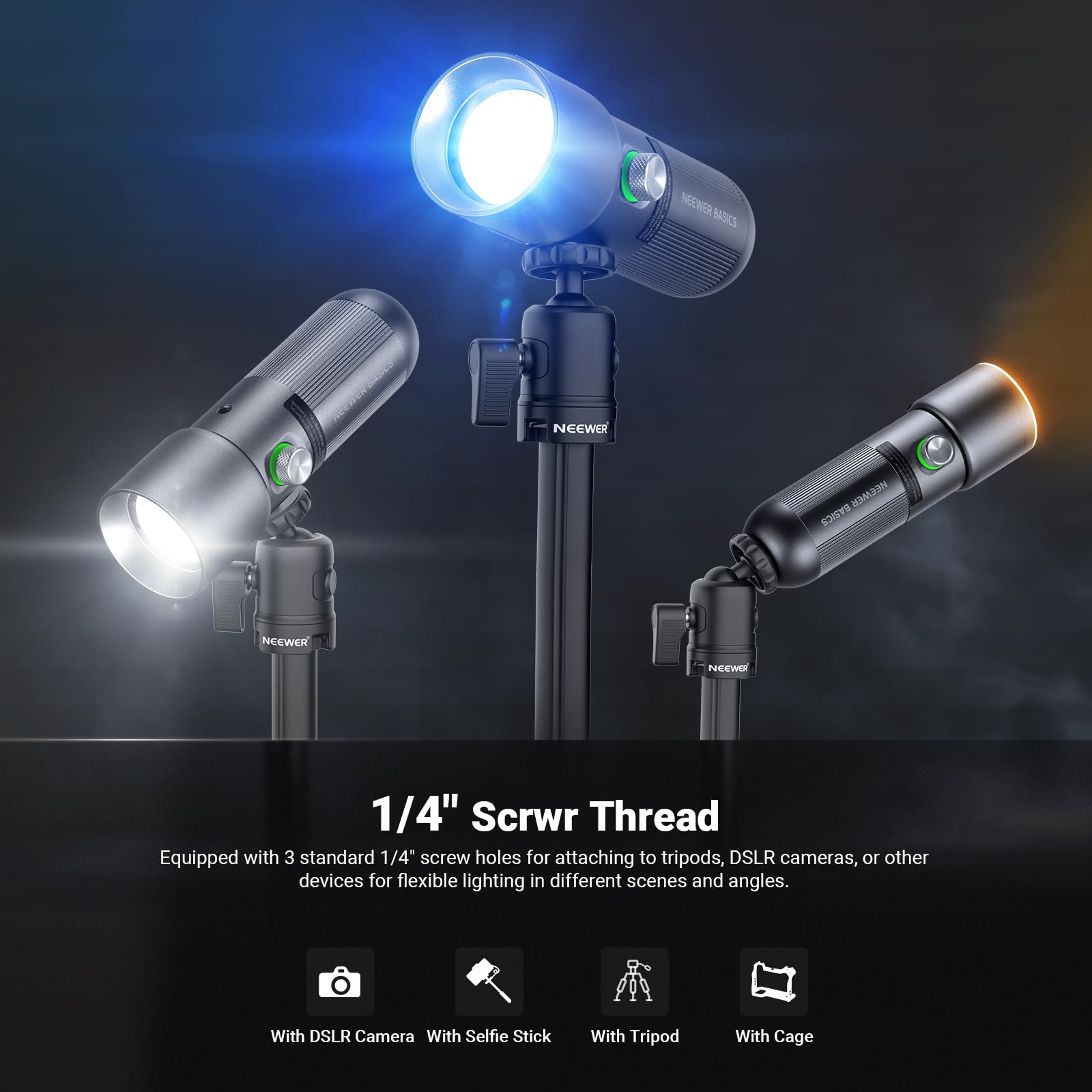 Amazon.com : NEEWER BASICS RGB Photography Flashlight with Desk